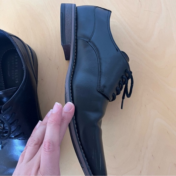 Perry Ellis Men’s Oxfords Black Size 12 - Picture 8 of 13